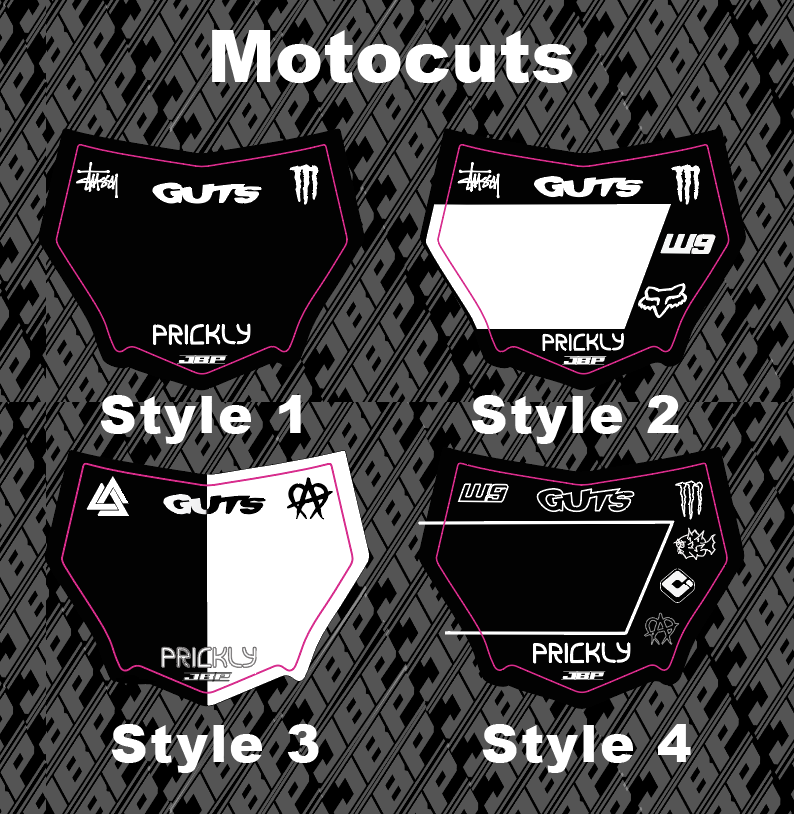 Predesigned Motocuts Plate Decal