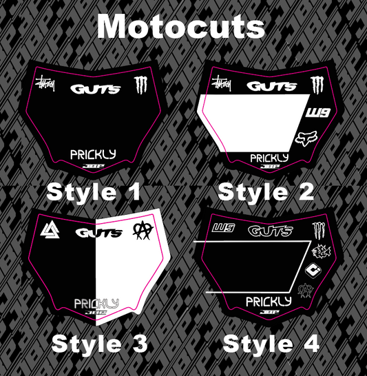 Predesigned Motocuts Plate Decal